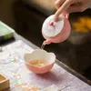 Caneca Cerâmica Mestra Pintada à Mão com Papoula em Cor de Esmalte Inferior, Xícara de Chá com Borda Florada, Novo Conjunto de Chá Estilo Chinês com Alto Valor Estético