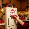 Nuevas decoraciones navideñas transfronterizas: imanes de refrigerador de dibujos animados, Papá Noel, árbol de Navidad, imanes de refrigerador magnéticos acrílicos