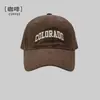Boné de Baseball Bordado com Letra R da Moda Feminina, Chapéu de Proteção Solar para Primavera e Outono, Estilo para o Dia a Dia, Moda Jovem para o Campus