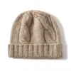 Gorro de Cachemira Invierno Engrosado Gorro de Cachemira para Hombre y Mujer Gorro de Punto con Pelo Gorro para el Frío Versátil Trenzado Gorro para Exteriores Ciclismo