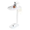 Mesa Redonda Pequeña de Hierro Forjado para Piso, Balcón, Sala de Estar, Mesa Metálica Sencilla, Mesa de Café Mini Casual para Mesita de Noche, Celebridad de Internet