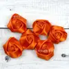 Flor de Rosa Estéreo de Cinta de Poliéster Hecha a Mano de Alta Calidad de 4 cm Accesorios de Joyería para Tocados de Niños Pasador Flor de Cabeza Flor
