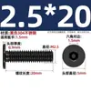 Tornillo de Acero Inoxidable 304 Negro cm Cabeza Plana Grande Cabeza Ultraplana Hexagonal de Cuadrado Mm2M2.5M3M4M5M6