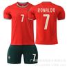 25-26 Portugal Uniforme de Futebol Casa Infantil Traje Camisa Ronaldo Nº 7 Camisa Ronaldo 21 Rota Uniforme de Treino