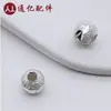 Contas Foscas de Prata Esterlina S925, Contas Soltas, Contas em Formato de Flecha, Contas Brilhantes, Contas da Sorte, Contas Espaçadoras, Acessórios para Miçangas DIY Feitos à Mão