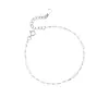 Pulsera S925 de Plata de Ley con Cuentas Sencillas Estilo Coreano Nicho Ins Dopamina Pulsera Fina Joyería Elegante de Moda para Mujer