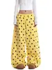 Pantalones de Chándal Holgados con Estampado Completo de Lunares Amarillos Estilo Americano para Hombres y Mujeres, Nuevos Pantalones de Pierna Ancha Jazz para Primavera y Verano, Pantalones Largos Deportivos Casuales