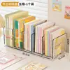Estante de Mesa Organizador Estudante Dormitório Caixa Transparente para Livros Suporte para Livros Mesa de Escritório Papel A4 Suporte para Arquivos