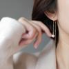 Long Pearl Ear Wire Mosquito Incenso Placa Clipe de Orelha Sem Furos de Orelha Brincos de Borla Femininos Indolor Rosto Redondo Magro Primavera e Verão