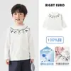 Camiseta de Manga Longa de Algodão Puro Estilo Europeu para Meninos Roupas Infantis Roupa Íntima 2026 Novo Conjunto de Outono Camiseta Básica Infantil para Bebê Primavera e Outono