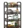 Prateleira de Armazenamento para Cozinha Doméstica Prateleira para Frutas e Vegetais Prateleira de Armazenamento Espessa Multicamadas Móvel Prateleira de Armazenamento para Banheiro Sala de Estar Banheiro