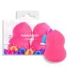 Caja tridimensional de PVC, 2 piezas de gotas de agua, calabaza, corte oblicuo, maquillaje de belleza, huevos, no comer polvo, suave, agradable para la piel, seco y húmedo, borla de polvo de doble propósito
