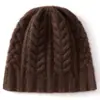 Nuevo Gorro de Punto Trenzado de Cachemira Otoño Invierno Cálido Anti-frío Unisex Casual Turbante Gorro Exterior Frío
