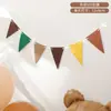 Banderines de Números de Fieltro, Guirnaldas de Pompones, Decoraciones Infantiles para Niñas y Niños, Luna Llena y Decoraciones de Escena para Fiestas de Cumpleaños