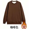 Sudadera de Algodón Pesado Color Sólido Estilo Japonés Cuello Redondo Unisex Holgada Gruesa Sencilla Top de Pareja Manga Larga