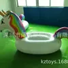 Nuevo flotador inflable de unicornio para adultos en PVC con forma de fila flotante, flotador inflable de unicornio sentado en el anillo de natación