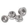 Tuerca hexagonal con brida de acero inoxidable 304, tuerca dentada antideslizante, tuerca dentada con brida M2.5-M20