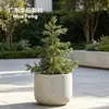 Maceteros de concreto transparente autoproducidos y vendidos, resistentes a la exposición solar y sin agrietarse, hechos a medida para paisajismo de carreteras municipales y plantación en el suelo