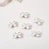 Celebridad de Internet Uñas de Arco Joyería Gota de Aceite Blanca y Negra Perla Lazo Pequeño Fragancia Pendientes de Perlas Barrocas Joyería