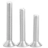 Tornillos de acero inoxidable 304 con cabeza avellanada hexagonal M2-M16 fabricados con precisión, con roscas claras y cabeza plana