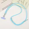 Nuevo Color de Moda Tejido a Mano Cadena Cruzada Unisex Colgante para Teléfono Móvil Colgante de Bolsa Ajustable Cordón