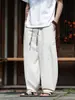 Pantalones holgados de verano para hombre, estilo chino, pierna ancha holgada, pantalones largos ligeros, pantalones de paracaidista estilo L, secado rápido