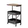 Estantería de almacenamiento con carrito pequeño móvil, mesita de noche, mesa auxiliar para sofá de sala de estar, mesa de centro, estante de almacenamiento para bocadillos