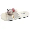 Lindas pantuflas de peluche con pelo rizado para mujer, 2026, antideslizantes, adecuadas para usar en interiores y exteriores, de suela suave, con diseño que cubre los dedos del pie y estilo de una sola tira