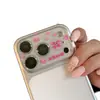 Película de Lente Integrada Antiexplosión Flash Diamante Gatito para Apple 17P/17Pm/18P/18Pm Diseño Protector Lindo de Dibujos Animados