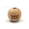 Acessórios Quentes DIY 16-20mm Contas Redondas de Faia 12 Constelações Laser Vento Ins Brinquedos de Dentição para Bebês