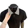 Cleanfit Estilo Americano Manga Curta Masculino Verão 2026 Gola Lapela Patchwork Solto Camiseta Polo Pesada Top Manga Meia