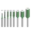 Juego de 6 Piezas de Cuchillos Rectos Verdes con Hojas Simples y Dobles, Cuchillas para Máquina Recortadora, Cuchillas para Ranurar, Brocas para Fresadora de Grabado y Herramientas