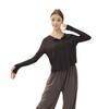Traje de Dança Feminino Traje de Prática de Dança Moderna Solto Diário Manga Longa Adulto Outono e Inverno Novo Estilo Traje de Dança Dança Clássica Top