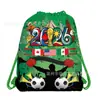 Wf113 Copa Mundial de Fútbol Fiesta Bolsa No Tejida Regalo Bolsa Promocional Decoración para Sesión de Fotos Almacenamiento Bolsa con Cordón