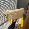 2026 Nueva Tendencia de Moda Bolso Cruzado Estilo Coreano Bolso Casual Bolso Simple con Cremallera Costurado Tela de Nylon Bolso de Pecho para Mujer