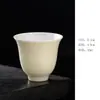 Dehua Porcelana Blanca Sancai Tazón con Tapa Taza de Té Tetera Individual Cerámica Pared Delgada Tazón de Té Kung Fu No Caliente Mano Grasa Jade