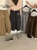 ULOUR/U grão 2026 Outono Estilo Casual Coreano Versátil Cobre Imperfeições Emagrecimento Cropped Balão Calça Casual Feminina 67205