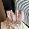 Bolsa de Axila Transfronteiriça de Grande Capacidade para Deslocamento 2025 Primavera Nova Moda Estilo Coreano Bolsa Tote Simples Casual Elegante