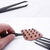 Pinzas de plástico para pintura de diamantes color nailon rectas de codo puntiagudas para pegar diamantes hechas a mano DIY