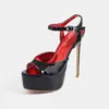 Sandalias de Tacón Alto Sexy para Fiesta Transfronteriza Estilo Nuevo Espectáculo Escénico Europeo y Americano 14CM Plataforma Impermeable Tacones Altos Eróticos para la Hora de Dormir