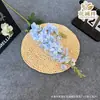Flores de Delphinium Artificiales de 2 Ramas, Flores Artificiales para Decoraciones de Pasillo de Boda, Adornos para Bodas y Decoración del Hogar, Flores Falsas al por Mayor