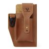 Riñonera táctica de cuero de vaca para hombre, estilo retro de comercio exterior, con llavero y cinturón de cuero genuino para teléfono móvil, de Caballo Loco, para exteriores