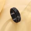 Anillo de acero de titanio de ojos de diablo calientes transfronterizo Long Rui para hombre, anillo de descompresión giratorio, joyería de mano al por mayor