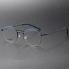 Armazón de Gafas de Titanio Puro 5518 Nuevo Retro Doble Puente Redondo Sven para Hombre Armazón de Gafas Sin Tornillos
