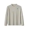 Camiseta de manga larga para hombre, cuello redondo, mezcla de nailon de secado rápido, superventas transfronteriza para deportes y actividades al aire libre, camiseta interior ajustada para hombre