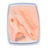 Suplemento alimenticio para bebés cuchillo de fruta de acero inoxidable juego de nueve piezas tabla de cortar para cocina y hogar juego de tenedores bolsa herramientas para dormitorio venta al por mayor