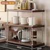 Portavasos, organizador de escritorio, aparador, mostrador de bar, escritorio de varias capas, estante de almacenamiento para tazas de café y tazas de té, soporte de exhibición para vasos de agua