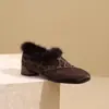 Moda Nova de Inverno Estilo Ballet Bico Quadrado Sapatos de Algodão para Mulheres Forrados com Lã para Heattech e Versáteis para Usar por Cima Calçados Deslizantes Preguiçosos de Pelo