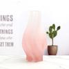 Vaso de vidro fosco novo de luxo leve estilo europeu decoração de casa sala de estar mesa de jantar arranjo de flores flor seca decoração de arte criativa
