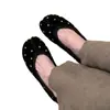 Zapatos de moda de suela plana de un paso, versátiles, suela blanda, nuevo diseño de lunares, estilo coreano, de punta dividida, para mujer, zapatos de otoño para conducir, zapatos de corte bajo
